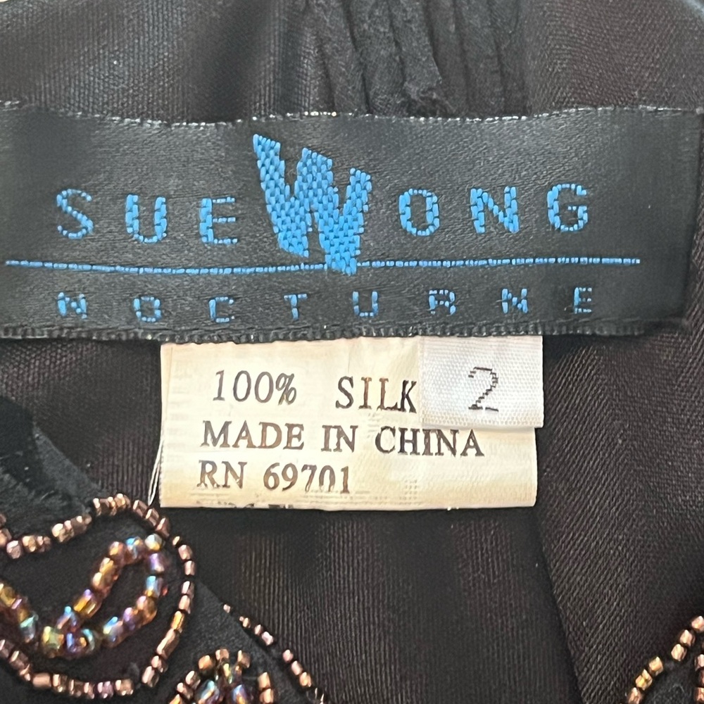Sue Wong Black Embellished Maxi Dress - Picture 3 of 6
